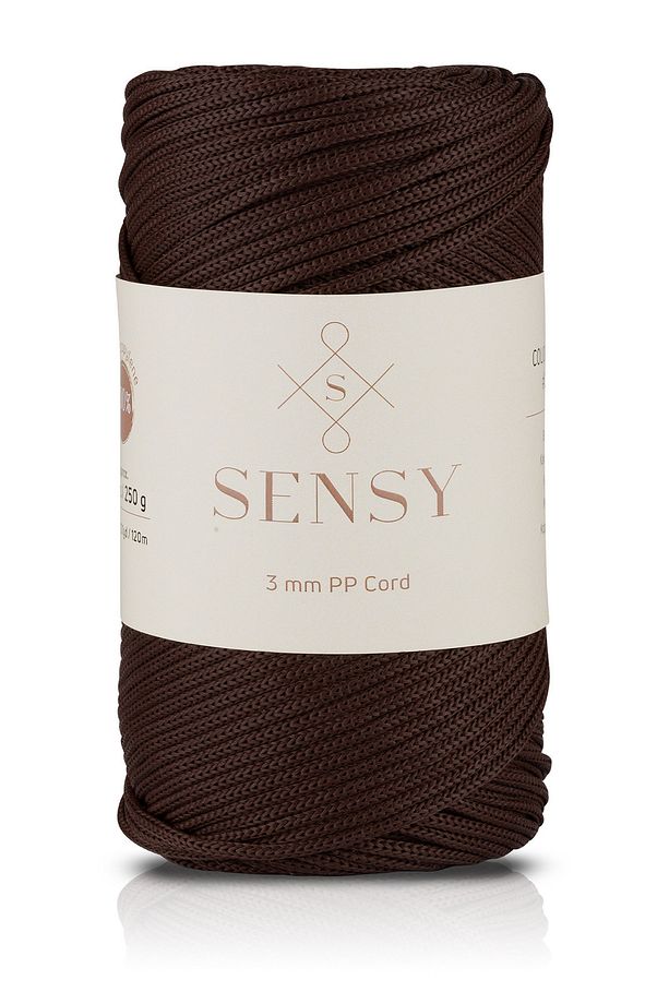 3 Mm - 250 gr Polyester Makrome Ipi Kahverengi 120 M Polyester Makrome Ip Supla Ip Ve Çanta Ipliği - 1