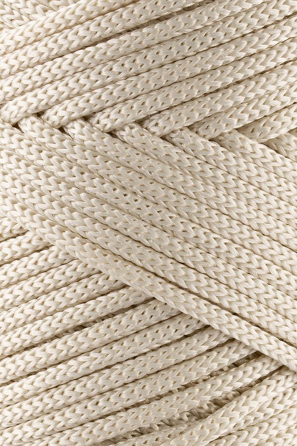 3 Mm - 250 gr Polyester Makrome Ipi Ekru 120 M Polyester Makrome Ip Supla Ip Ve Çanta Ipliği - 3