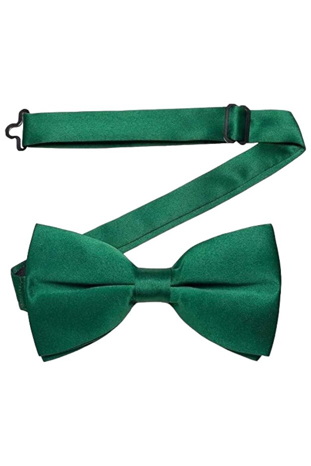 Men's Solid Color Satin Bow Tie - 4