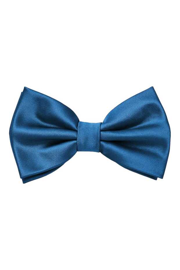 ربطة عنق من الساتان بلون سادة للرجال - 2