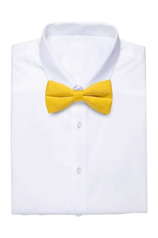 Men's Solid Color Satin Bow Tie - 3