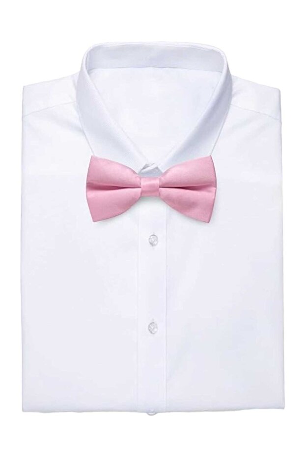 Men's Satin Bow Tie - Solid Color - 7