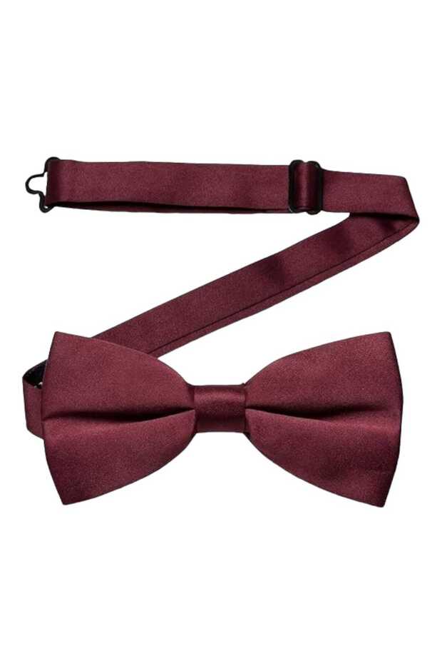 Men's Solid Color Satin Bow Tie - 8