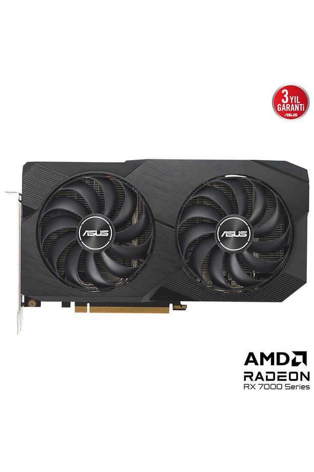 Radeon RX 7600 DUAL-RX7600-O8G 8GB GDDR6 128bit OC HDMI 3xDP Ekran Kartı - 2