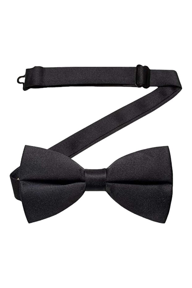 Men's Solid Color Satin Bow Tie - 2