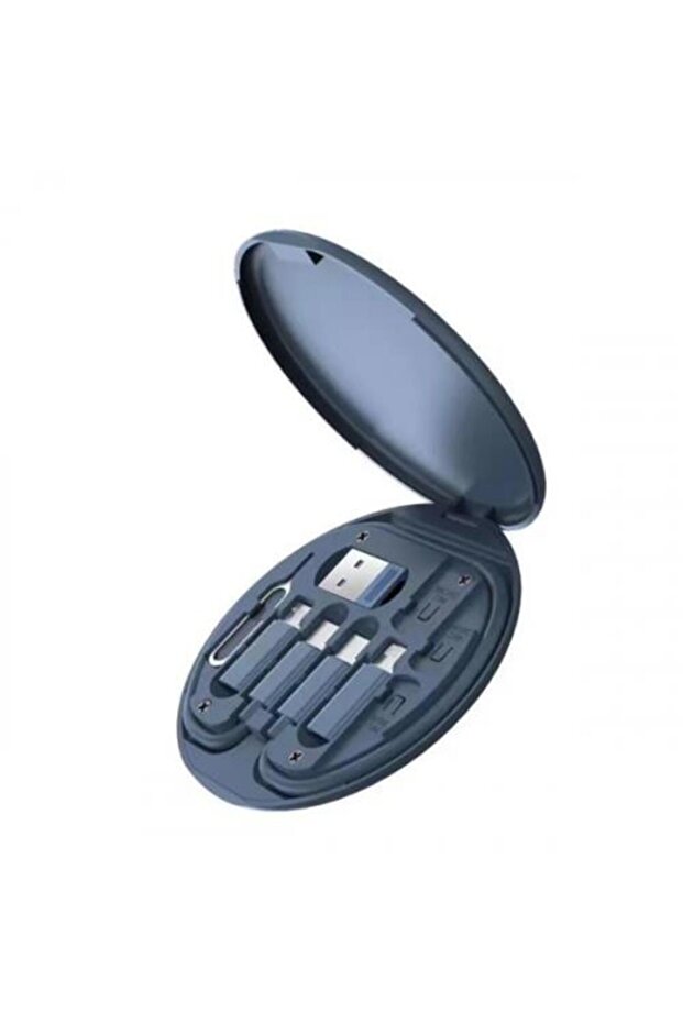 Polham 6in1 60w Type C, Micro Ve Iphone Lightning Kablolu, Dönüştürücü, Sim Aparatlı Seyahat Seti - 1