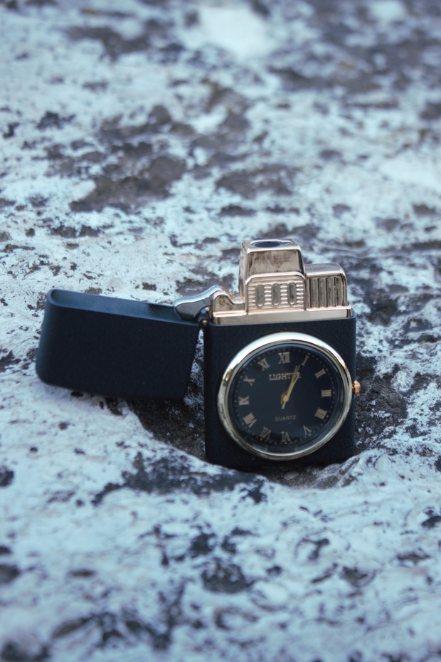 Saatli Zippo Tarzı Tek Torch Çakmak - 2