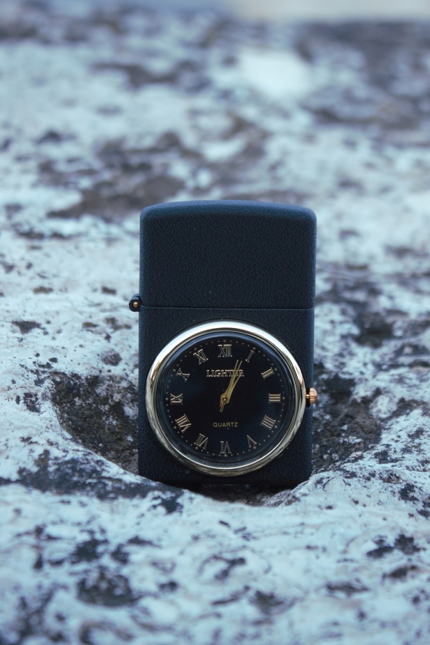 Saatli Zippo Tarzı Tek Torch Çakmak - 1