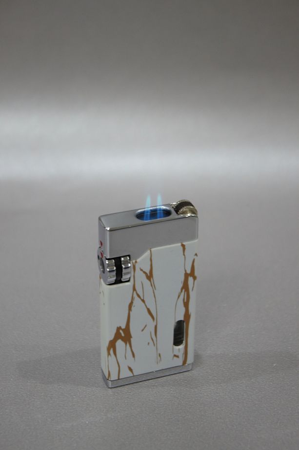 Metal Gaz Göstergeli Double Torch Çakmak - 1