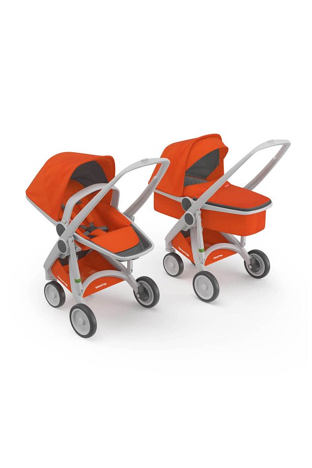 2'si 1 Arada Set - Bebek Arabası - Turuncu - 6