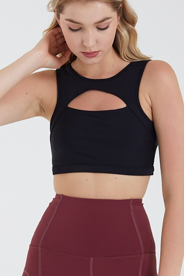 Black Recovery Sports Bra