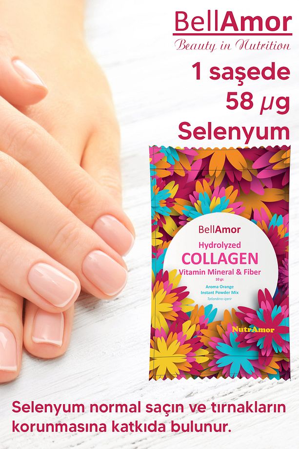 Bellamor Hydrolyzed Collagen Vitamin Mineral & Fiber (30 ADET X 10 GR) Kollajen - 5