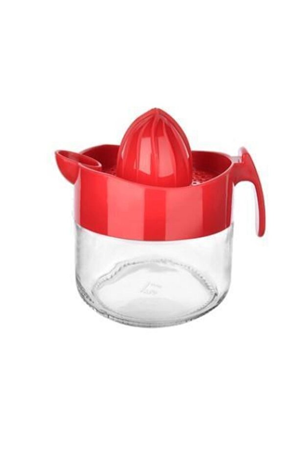 300ml Lemon Squeezer with Glass Chamber Red