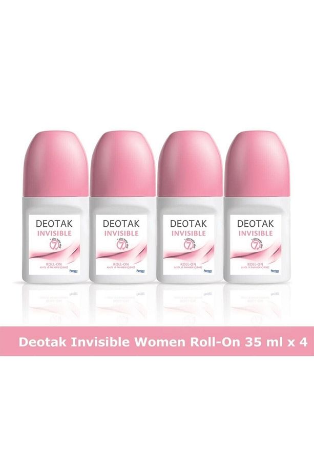 Invisible Kadın 7 Güne Kadar Etkili Roll-On Deodorant 35 ml x 4 adet - 1