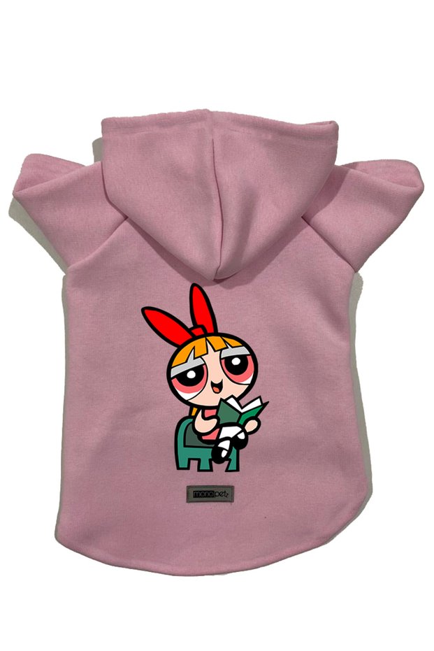 Hooded Fleece Sweatshirt Dog and Cat Outfit & Dress - Pink Blossom