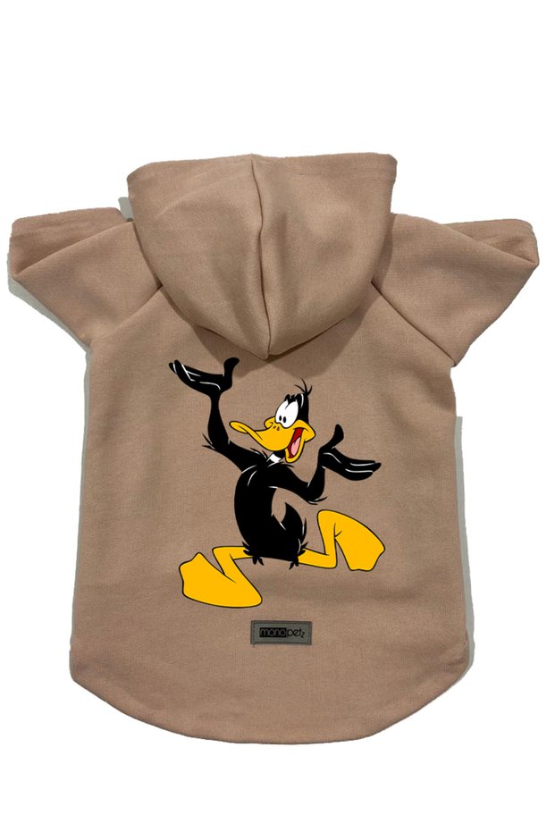 Hooded Fleece Sweatshirt Dog and Cat Outfit & Dress - Beige Duffy
