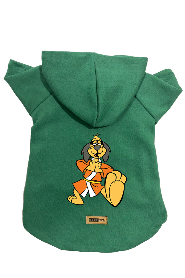 Hooded Fleece Sweatshirt Dog and Cat Outfit & Gown - Green Hong Kong - Size L