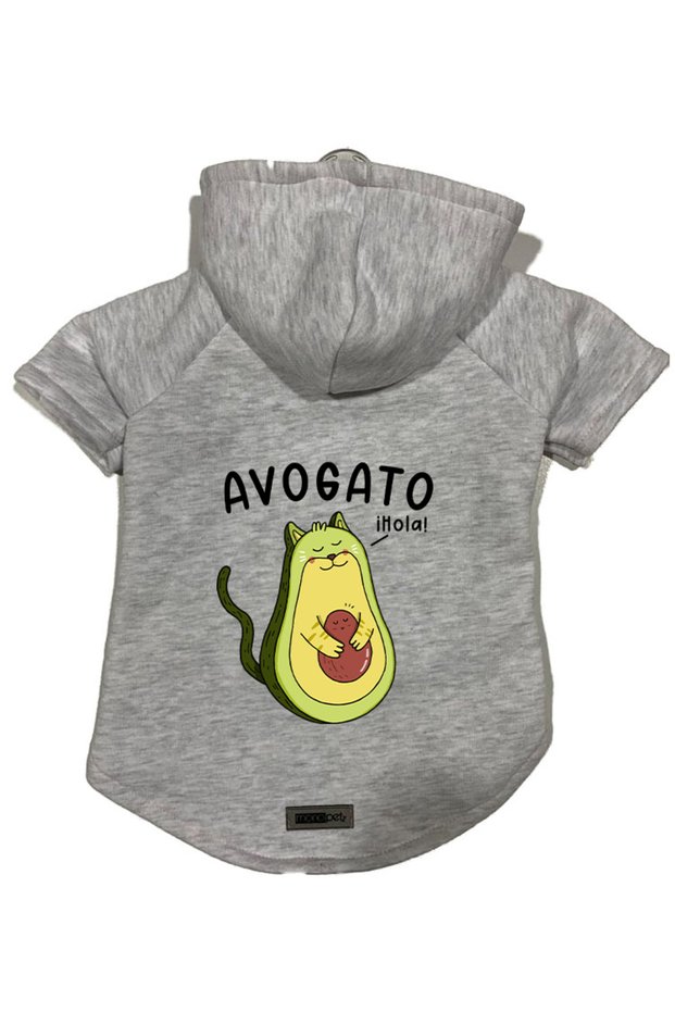 Hooded Fleece Sweatshirt Dog and Cat Outfit & Dress - Gray Avogato