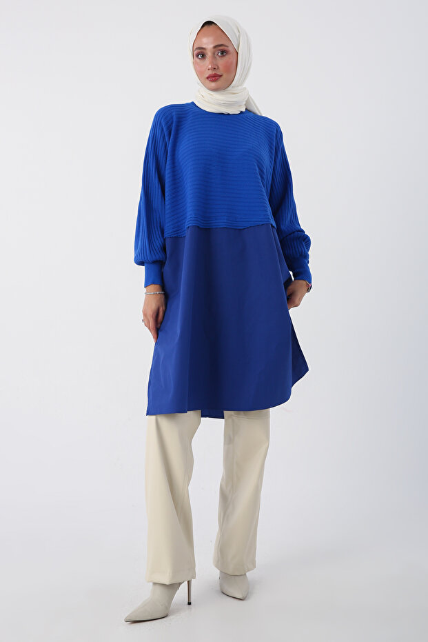 Saks Woven Garnish Knitwear Tunika - 2