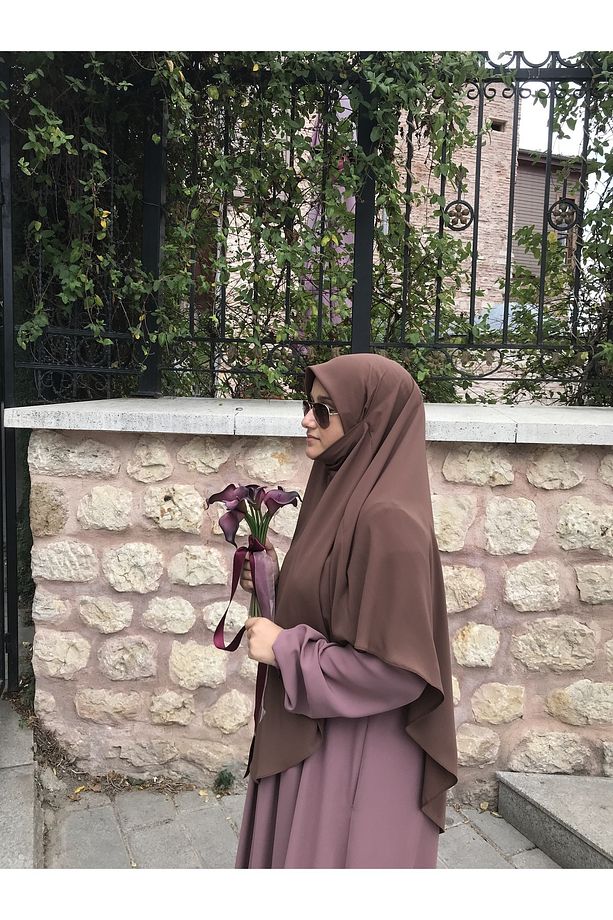 Pratik Bağlamalı Khımar Üçgen Sufle Eşarp - 1