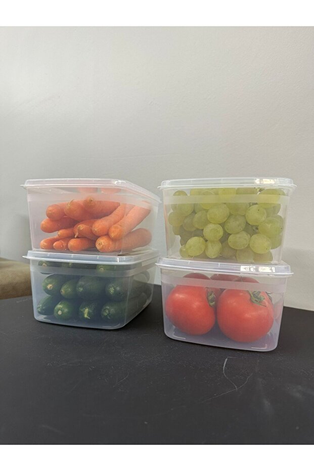 Huge 12 Pieces Large Size Storage Container with Lid Food Food Fresh Vegetable Container Set 2 Lt with Lid - 3