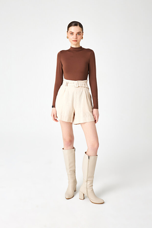 Kadın Soft Touch Acı Kahve Basic Body - 5