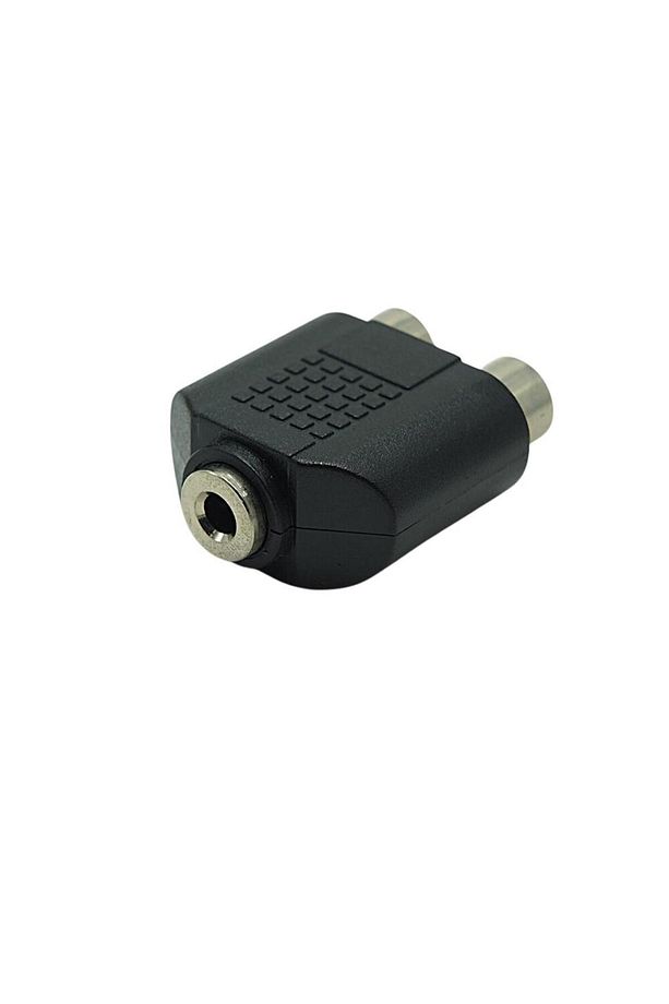 3,5 mm Stereo Erkek / 2 RCA Dişi Çevirici Jak - 1