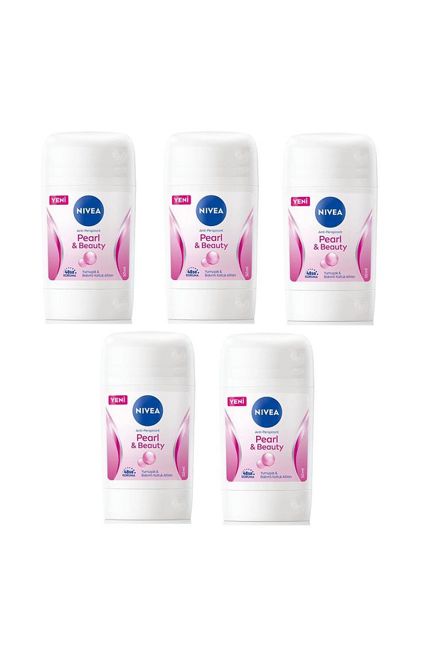 Stick Nivea Deodorant Pearl & Beauty 50 Ml X 5 Adet - 1