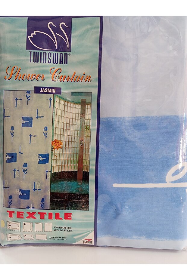 Twinswan Bathroom - Shower Curtain-Bathroom Decoration Curtain 120 Cm X 200 Cm (2 PIECES)