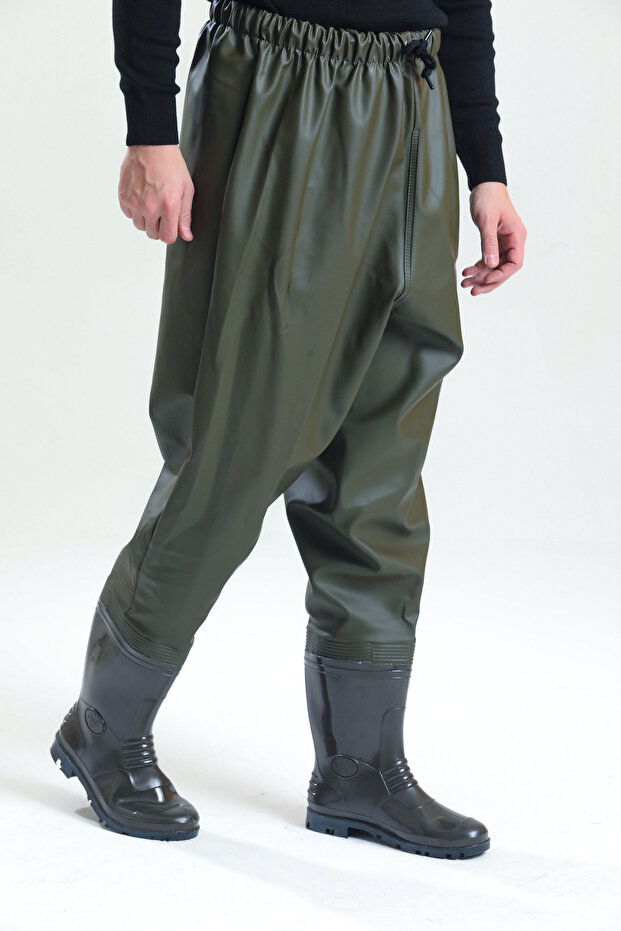 بنطلون مطر مع أحذية مقاومة للماء - 5