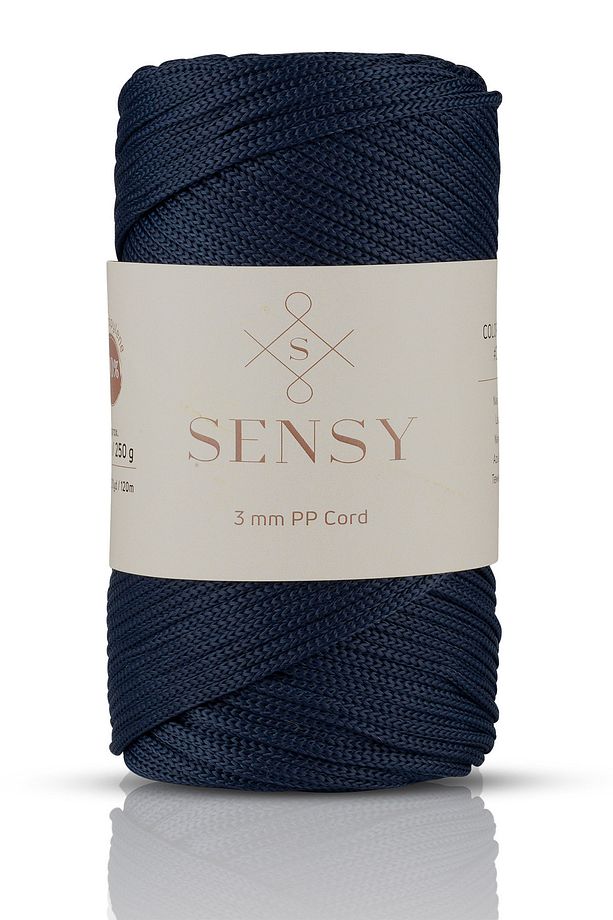 3 Mm - 250 gr Polyester Makrome Ipi Lacivert 120 M Polyester Makrome Ip Supla Ip Ve Çanta Ipliği - 1