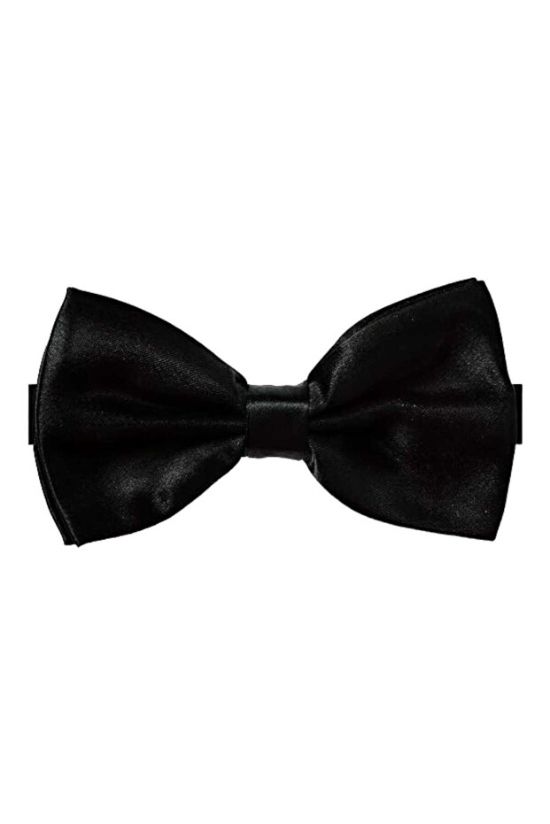 ربطة عنق من الساتان بلون سادة للرجال - 5