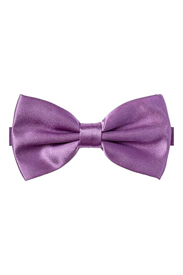 Men's Solid Color Satin Bow Tie - 5