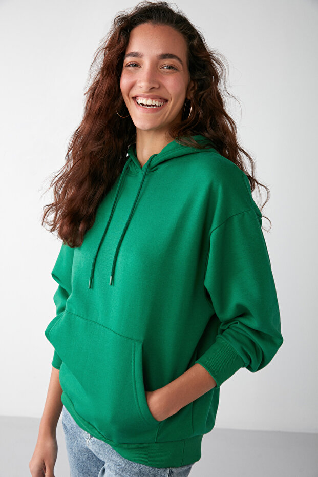Ida Basic Oversize Tekli Sweatshirt - 4
