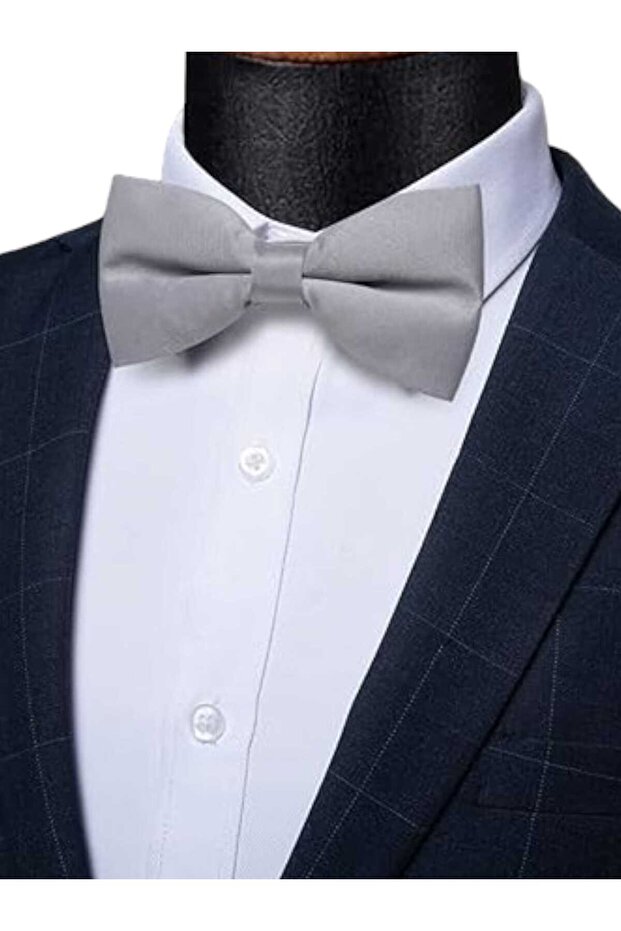 ربطة عنق من الساتان بلون سادة للرجال - 7