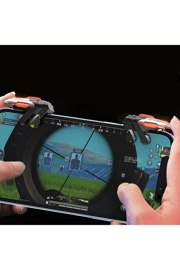 Polham 2 Adet Set Tüm Telefonlara Uyumlu Oyun Tetik Tuşu, Mekanik 6 Parmak Pubg Joystick Tetik Tuşu - 2