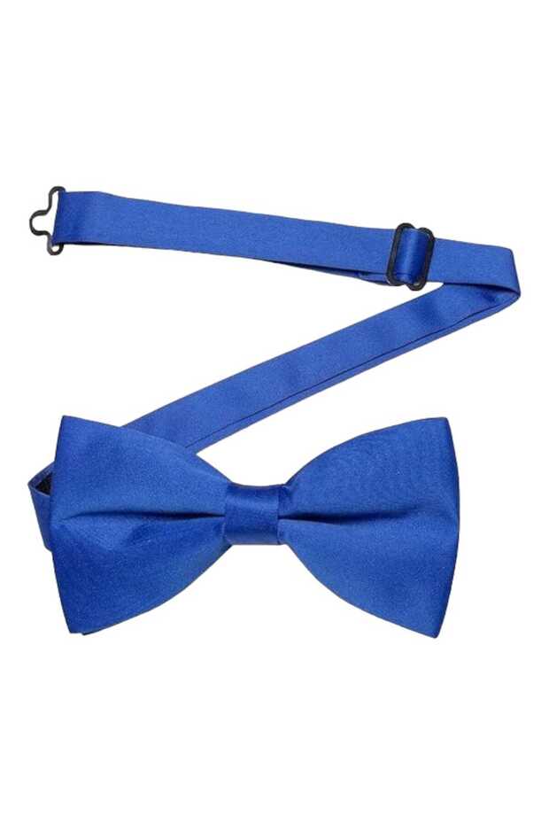 ربطة عنق من الساتان بلون سادة للرجال - 6