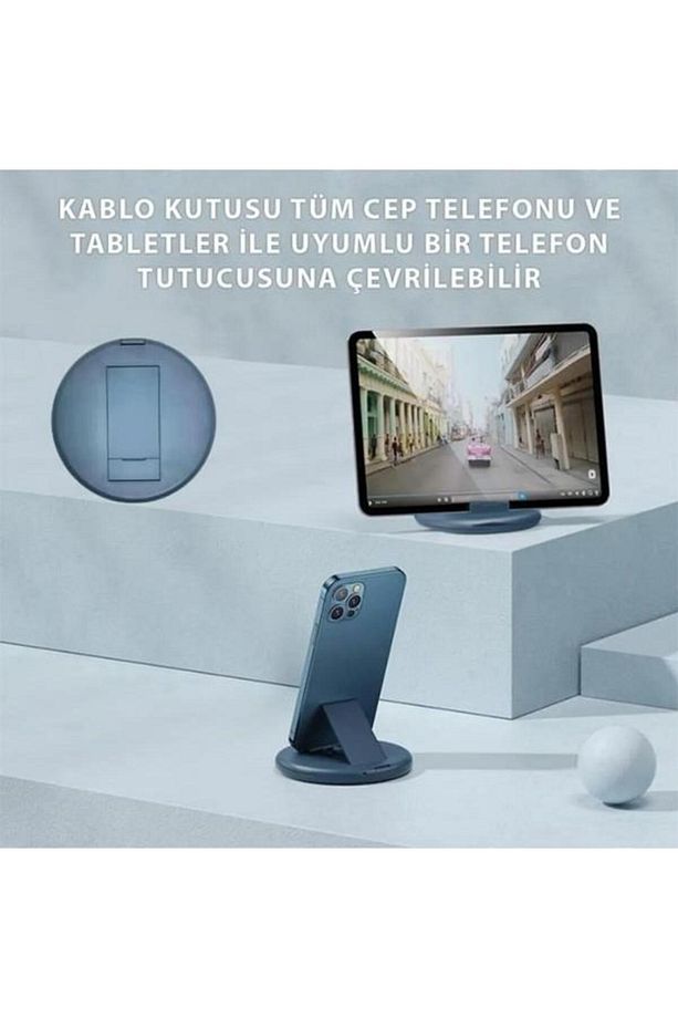 Polham 6in1 60w Type C, Micro Ve Iphone Lightning Kablolu, Dönüştürücü, Sim Aparatlı Seyahat Seti - 3