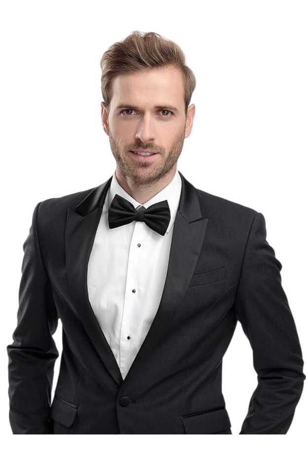 ربطة عنق رجالية من الساتان - لون خالص - 1