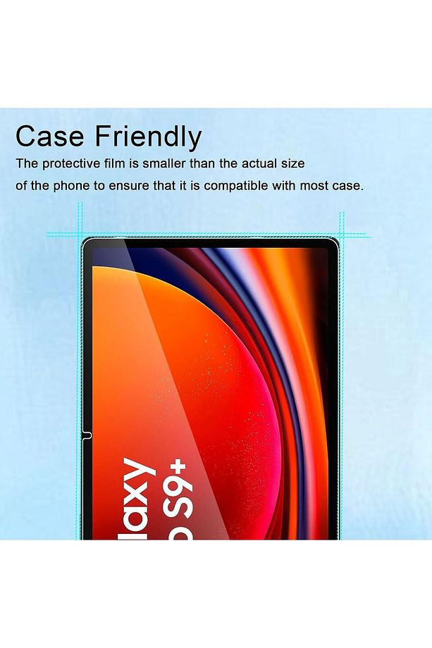 Samsung Galaxy Tab S9 + Plus Tablet Ekran Koruyucu Cam Nano Esnek Kırılmaz Tam Kaplar - 4