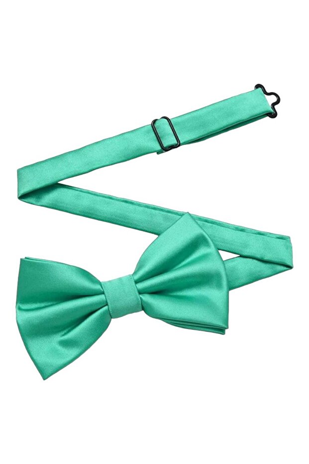 ربطة عنق من الساتان بلون سادة للرجال - 3