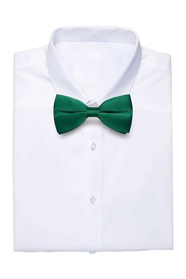 Men's Solid Color Satin Bow Tie - 5