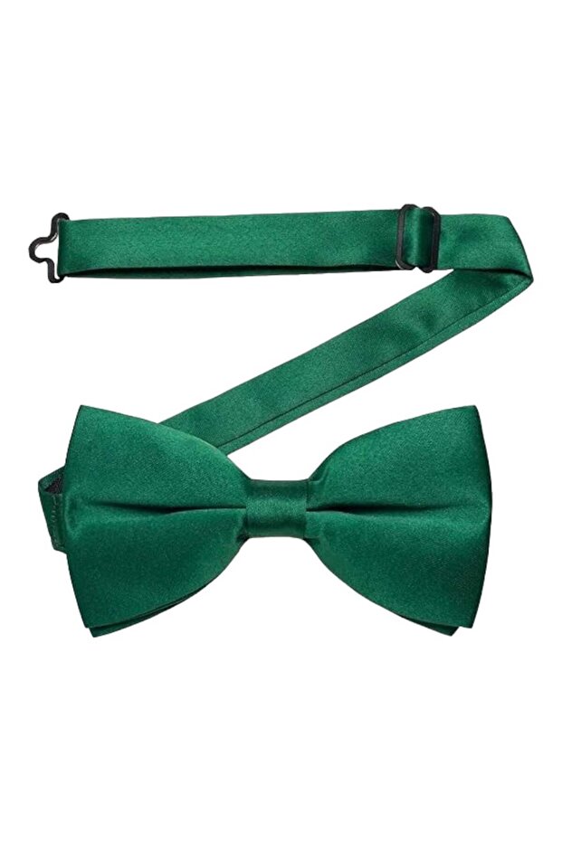 Men's Solid Color Satin Bow Tie - 4