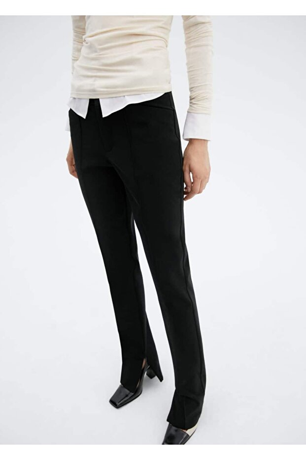 Paçaları fermuarlı pantolon - 1