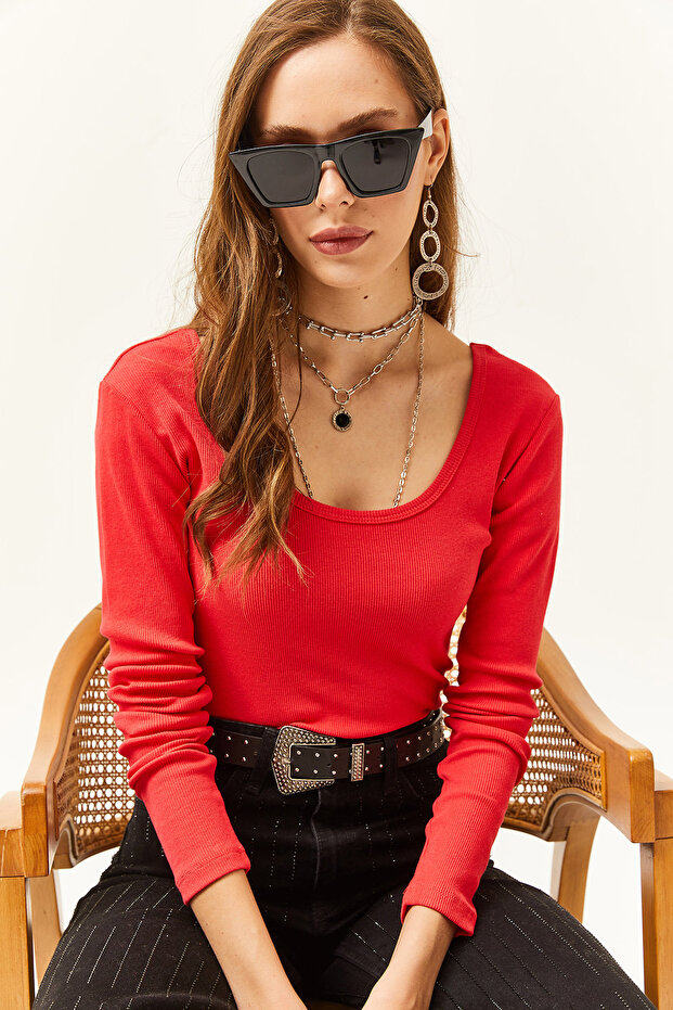Women's Pomegranate Blossom Wide Collar Camisole Blouse