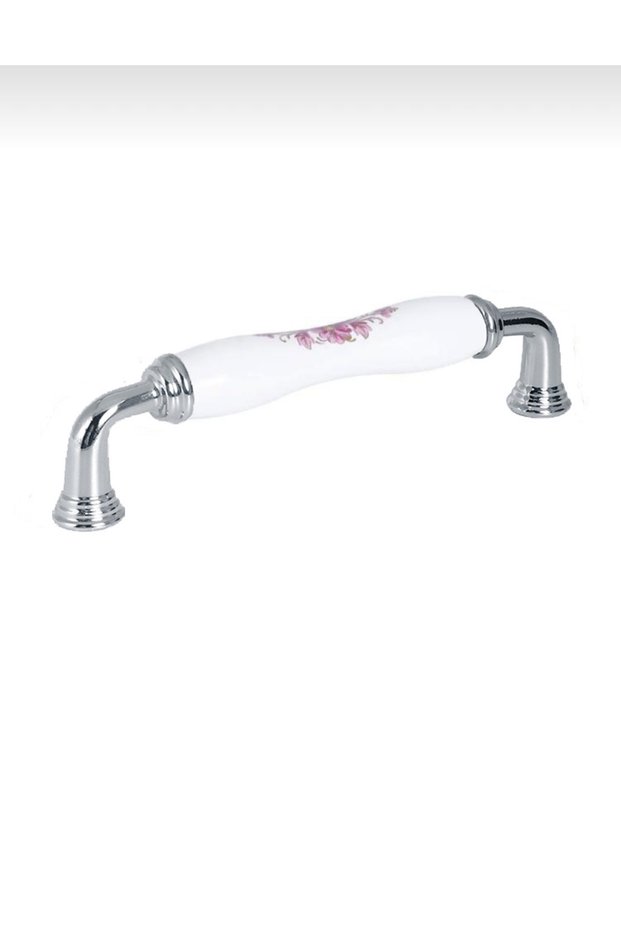 PORCELLANA PERLAPORSelen Handle Cabinet Drawer Furniture Kitchen Handle -SAFİR128MM-STK2826 pink flower