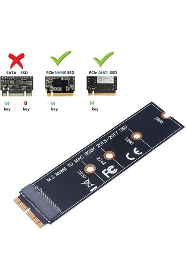 M.2 Pcie Nvme Ssd to MacBook Air 2013-2017 Converter Card