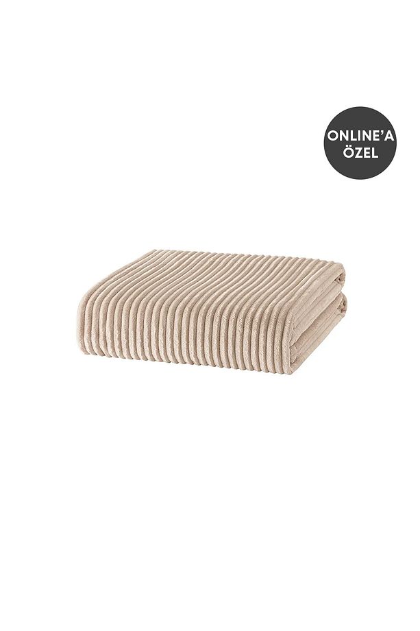 Holly Wellsoft Çift Kişilik Battaniye - Ekru - 4
