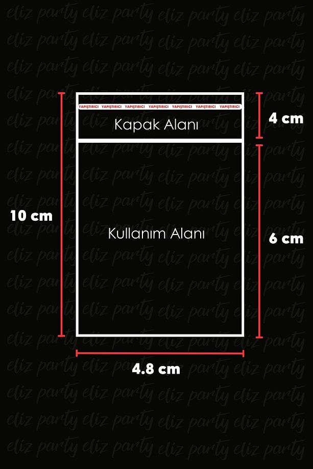 4.8x10cm Şeffaf Bantlı Yapışkanlı Opp Parlak Jelatin Poşet Bijuteri Aksesuar Paketleme Poşeti 100 Ad - 2