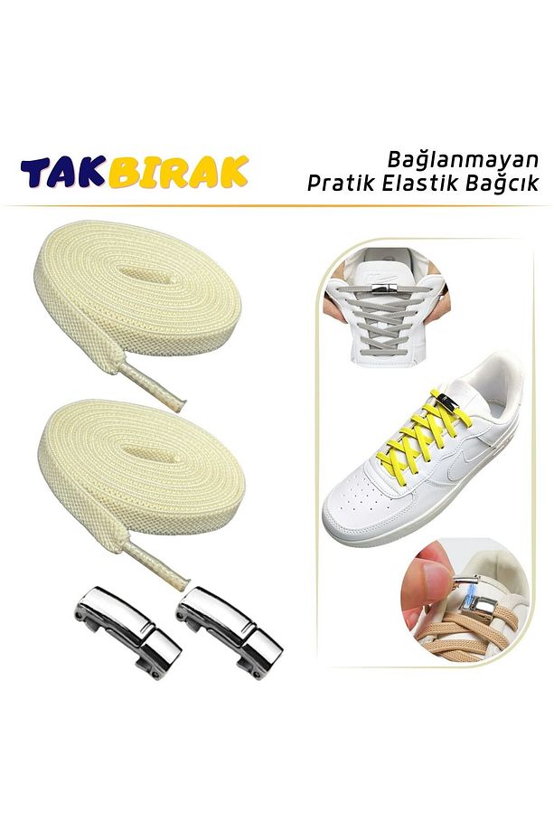 Takbırak Mıknatıslı Lastikli Ayakkabı Bağcığı, Akıllı Bağcık, Bot Çocuk Spor Bağcık - 1
